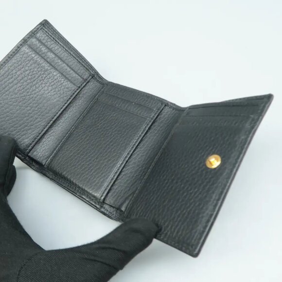 100% Authentic GUCCI Black Leather Wallet - Picture 8 of 12